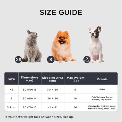 NicPeet Rundes Katzenbett Ø 50 cm – Waschbares Flauschbett für Katzen & kleine Hunde (Kamel)